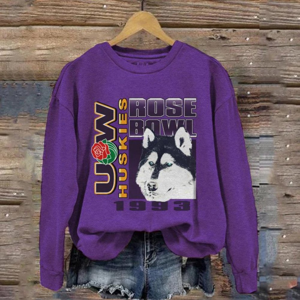 retro Washington Huskies 1993 Rose Bowl crewneck sweatshirt shirt tee co